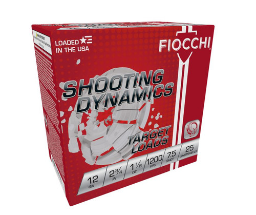 Fiocchi 12 Gauge Shooting Dynamics Ammunition FI12SD18H7 2-3/4" #7.5 Shot 1-1/8oz 1200fps CASE 250 rounds
