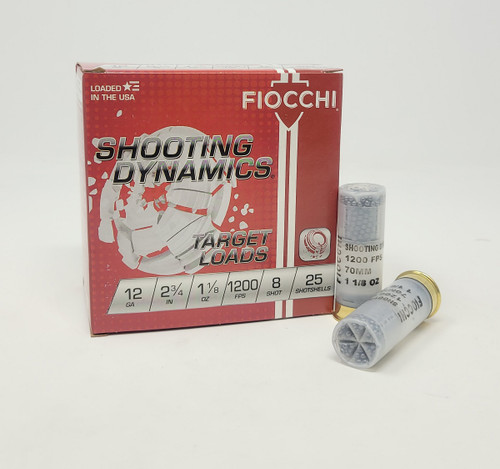 Fiocchi 12 Gauge Ammunition 12SD18H8 2-3/4" 1-1/8ox #8 CASE 250 rounds