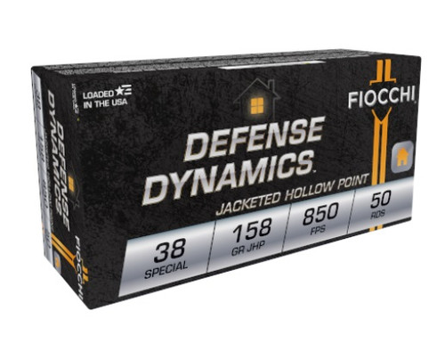 Fiocchi 38 Special Shooting Dynamics Ammunition FI38B 158 Grain Jacketed Hollow Point 50 Rounds