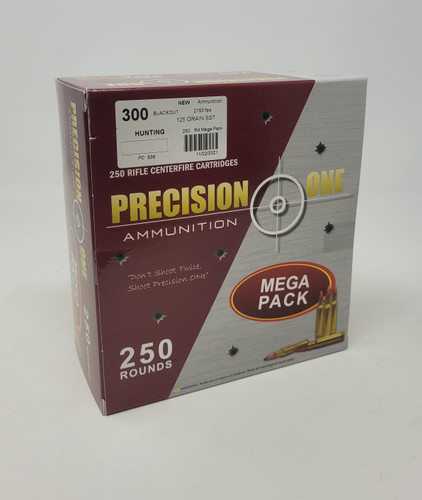 Precision One 300 AAC Blackout Ammunition 125 Grain Super Shock Tip Bulk Pack of 250 Rounds