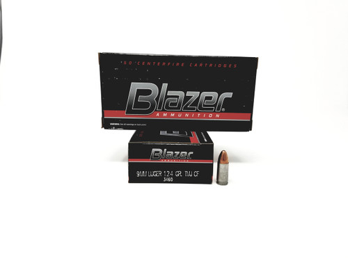 CCI 9mm Ammunition Blazer Clean Fire 3460 124 Grain Full Metal Jacket 50 Rounds