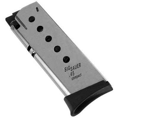 Sig Sauer MAG220C456 P220 .45 ACP Magazine 6 Rounder Stainless Finish MAG220C456