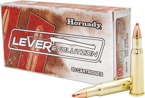 Hornady 348 Winchester 82738 LEVERevolution 200 Grain FTX 20 rounds