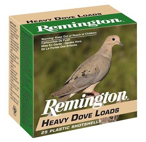 Remington 12 Gauge Ammunition RHD128 Heavy Dove Loads  2-3/4" #8 Shot 1 -1/8oz 1255fps 250 Rounds