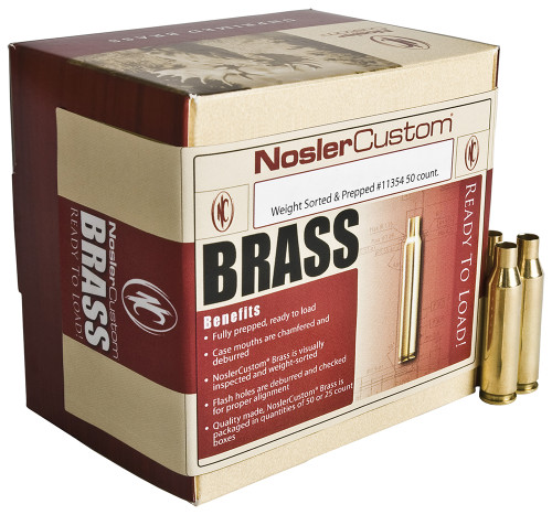Nosler 6.5 Creedmoor Unprimed Factory New Reloading Brass 44824 50 Pieces