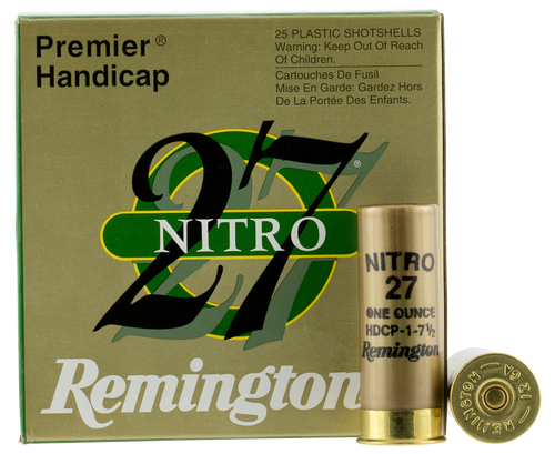 Remington 12 Gauge Ammunition Shot-To-Shot Nitro 27 Handicap STS12NH7 2-3/4" 7.5 Shot 1-1/8oz 1235fps Case of 250 Rounds