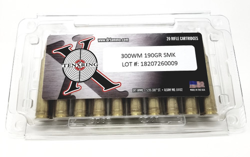 Ten Ring 300 Win Mag Ammunition 190 Grain Sierra Match King Hollow Point 20 Rounds