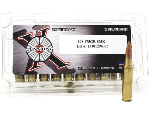 Ten Ring 308 Win Ammunition TR308SMK17520 175 Grain Sierra Match King 20 Rounds