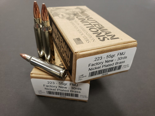 Minuteman Munitions 223 Rem Ammunition 2649 55 Grain Full Metal Jacket 30 Rounds