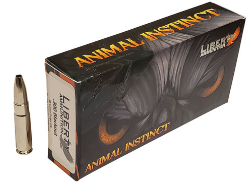 Liberty 300 AAC Blackout Ammunition Animal Instinct LAHAC300044 96 Grain Copper Hollow Point 20 Rounds