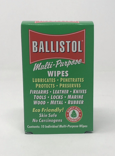 Ballistol Multi-Purpose Oil Box of Wipes Gun Oil and Cleaner 10 Count