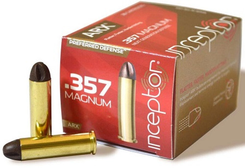 Inceptor 357 Magnum Ammunition ARX835740020 86 Grain ARX 20 Rounds