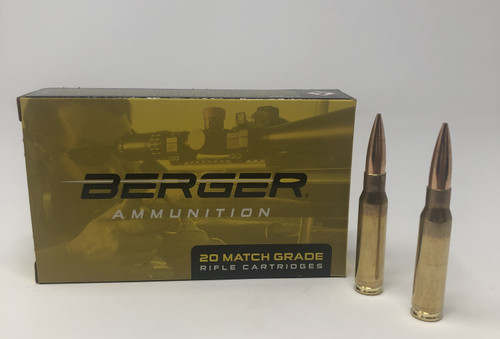 Berger 308 Winchester Ammunition BER60060 Juggernaut Target 185 Grain Rifle 20 rounds