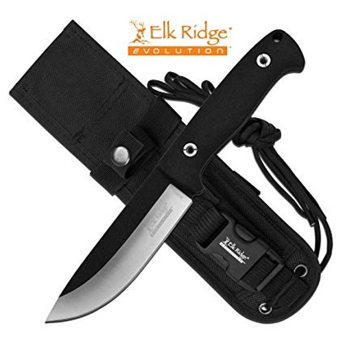 Elk Ridge Evolution Drop Point FRN Handle Fixed Blade Knife EREFIX001BK