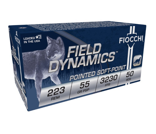 Fiocchi 223 Remington Ammunition 223B50 55 Grain Pointed Soft Point 50 Rounds