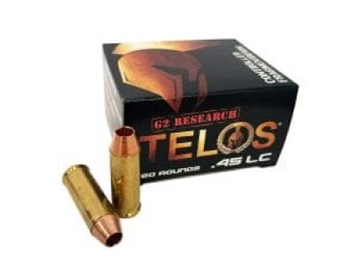 G2 Research 45 Long Colt Ammunition Telos G2TELOS45LC 160 Grain Hollow Point 20 Rounds