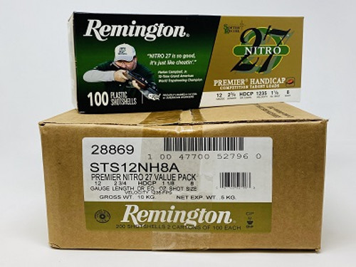 Remington 12 Gauge Ammunition Shot-To-Shot STS12NH8A 2-3/4�� 8 Shot 1-1/8oz 1235fps Case of 200 Rounds