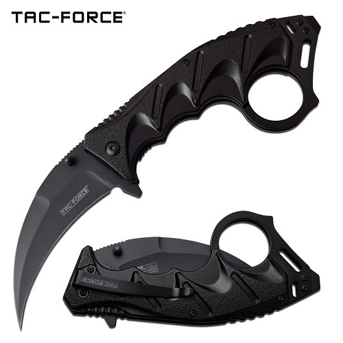 Tac-Force Black Hawkbill Blade Spring Assisted Knife TF957BK