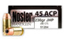 Nosler 45 Auto Ammunition Match Grade 51284 230 Grain Hollow Point 50 Rounds