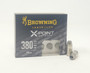 Browning 380 Auto Ammunition X-Point Defense B191703802 95 Grain Jacketed Hollow Point 20 Rounds