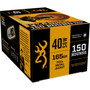 Browning 40 S&W Ammunition Training & Practice B191800405 165 Grain Full Metal Jacket 150 Rounds
