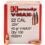 Hornady 22 Cal (.224 Dia) Reloading Bullets H22241 40 Grain V-Max 100 Pieces