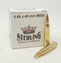 Sterling 5.56x45mm NATO Ammunition M855 Penetrator STRLG556M855 62 Grain Steel Core Full Metal Jacket 30 Rounds