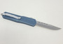 Great Lakes Medium 8" OTF Knife GLKMDSMTBLU Smooth Blade Blue Titanium