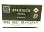 Magtech 300 AAC Blackout Ammunition Tactical 300BLKA 115 Grain Flat Base Hollow Point 50 Rounds