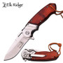 Elk Ridge Pakkawood Handle Black Blade Spring Assisted Knife ERA002PW