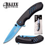 Elite Tactical Tinite Coated Blue Spring Assisted Knife ETA1015
