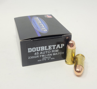 Doubletap 45 Auto Rim Ammunition Match DT45RIM230FMJ 230 Grain Full ...