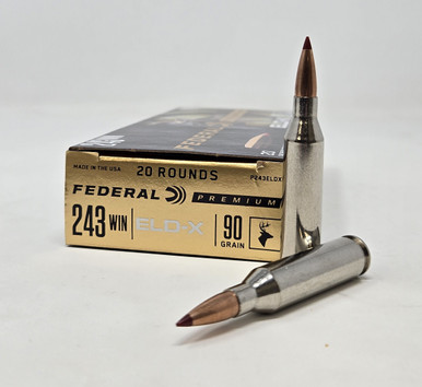 Federal Premium 243 Win Ammunition P243ELDX1 90 Grain ELD-X Ballistic ...