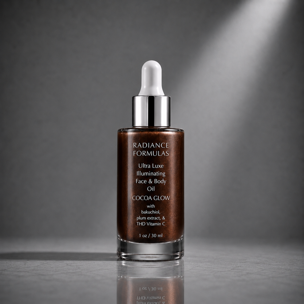 RADIANCE FORMULAS Ultra Luxe Illuminating Face & Body Oil: COCOA GLOW