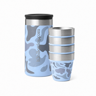 h2oBottles Yeti Shot Glasses - Blue Camo
