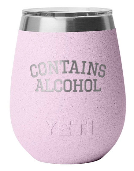 Contains Alcohol  Yeti Wine Glass - Cherry Blossom