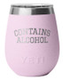 Contains Alcohol  Yeti Wine Glass - Cherry Blossom