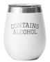 Contains Alcohol  Yeti Wine Glass - White