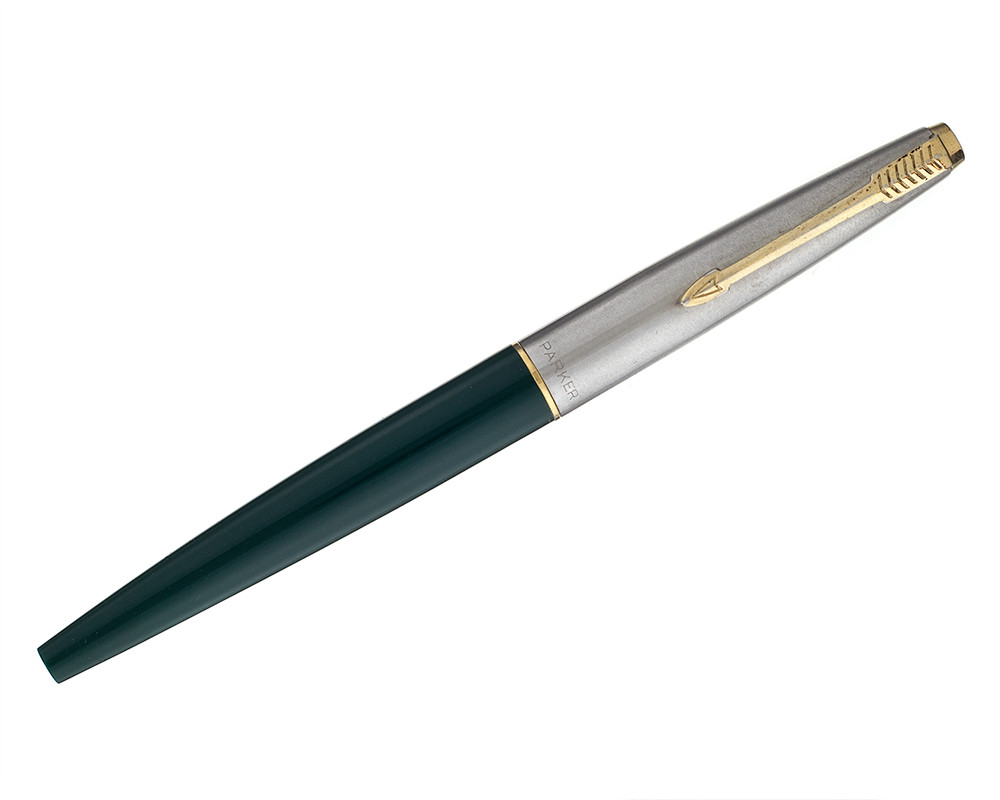 Parker 45 Fountain Pen - Dark Green, Steel Medium Nib (2025-0701