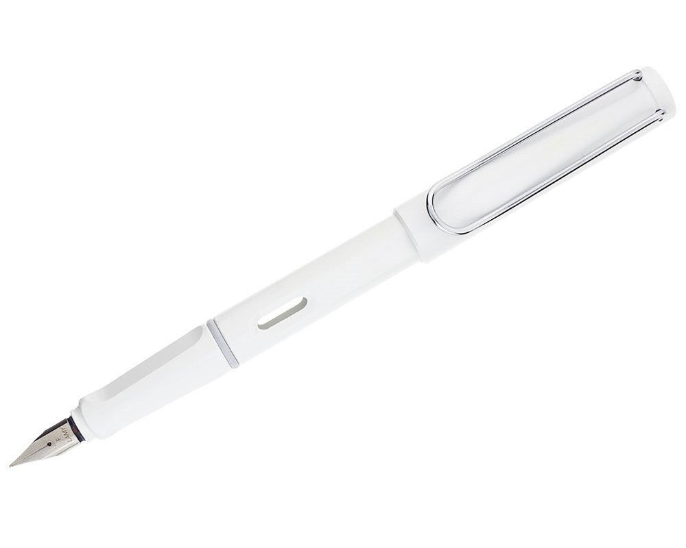 Lamy Safari Fountain Pen - White, Steel Medium Nib (2025-1202-29