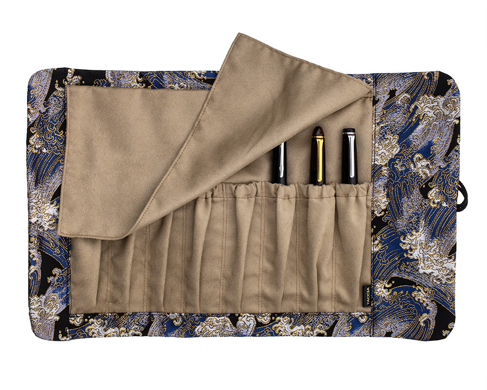 Taccia Kimono Pen Roll - 8 Pen, Wave - Cardinal Pens & Paper