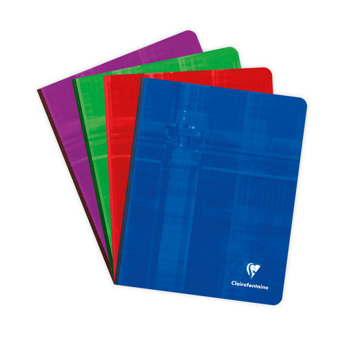 Clairefontaine Classic Clothbound Notebook - 6.5 x 8.25, Lined - Assorted - Spread