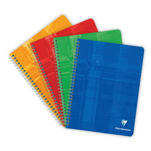 Clairefontaine Classic Wirebound Notebook - A5, French-Ruled - Assorted - Spread