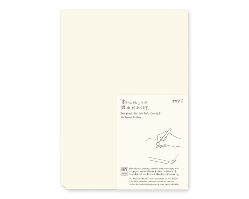 Midori MD Notepad - A4, Blank - Cream