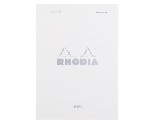 Rhodia No. 13 Staplebound Notepad - A6, Lined - Ice White