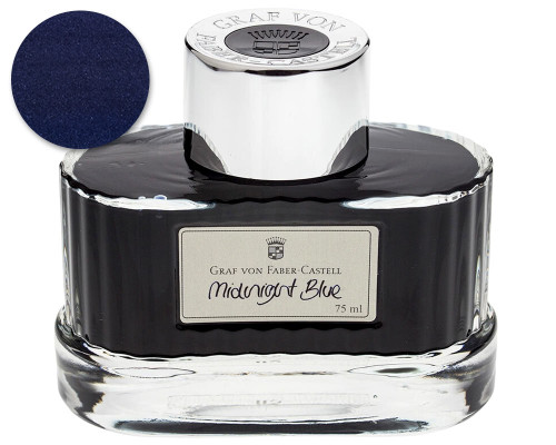 Graf von Faber-Castell Midnight Blue Ink (75ml Bottle)