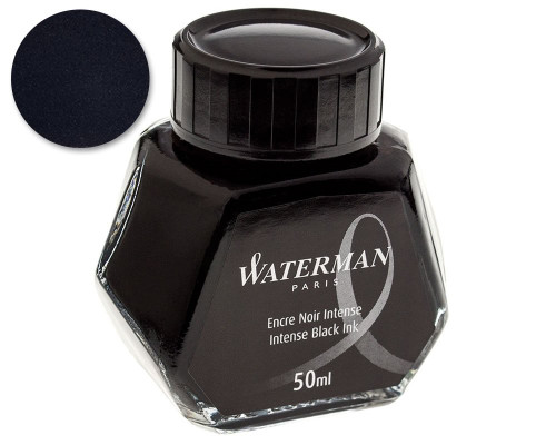 Waterman Intense Black Ink (50ml Bottle)