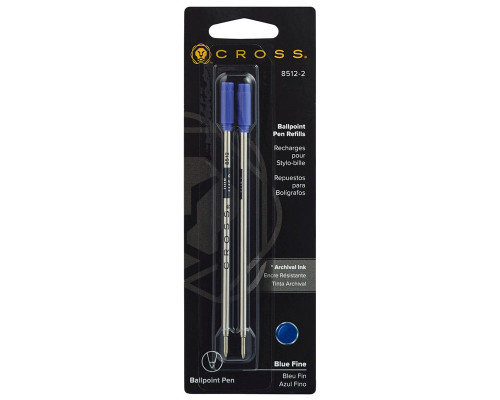 Cross Ballpoint Refill - Blue, Fine (2 Pack)