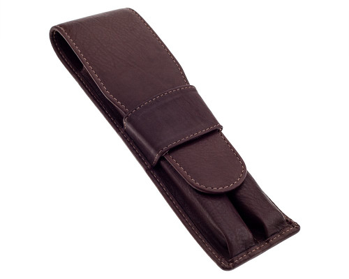 Girologio 2 Pen Case - Antique Brown
