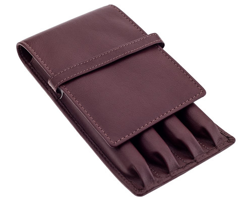 Girologio 4 Pen Case - Antique Brown